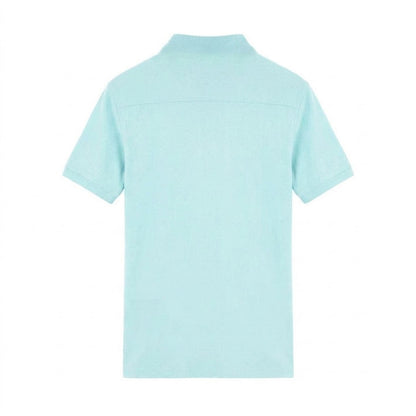 Skyblue Washed - Back - Aquascutum Mens Triangle Logo Polo Shirt