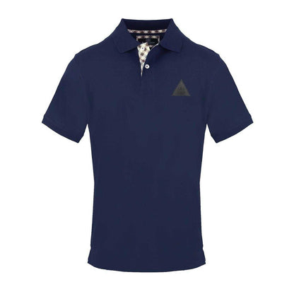 Navy - Front - Aquascutum Mens Triangle Logo Polo Shirt