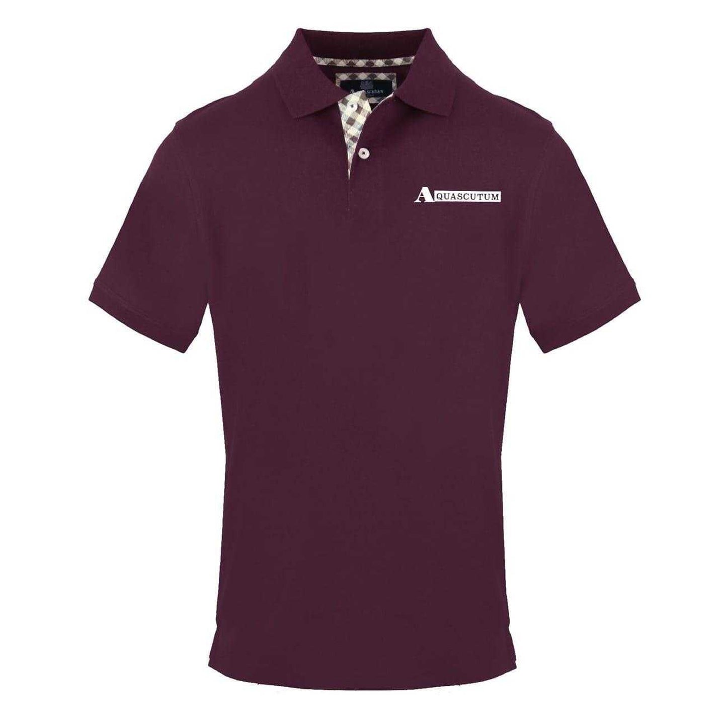 Red - Front - Aquascutum Mens Short-Sleeved Polo Shirt