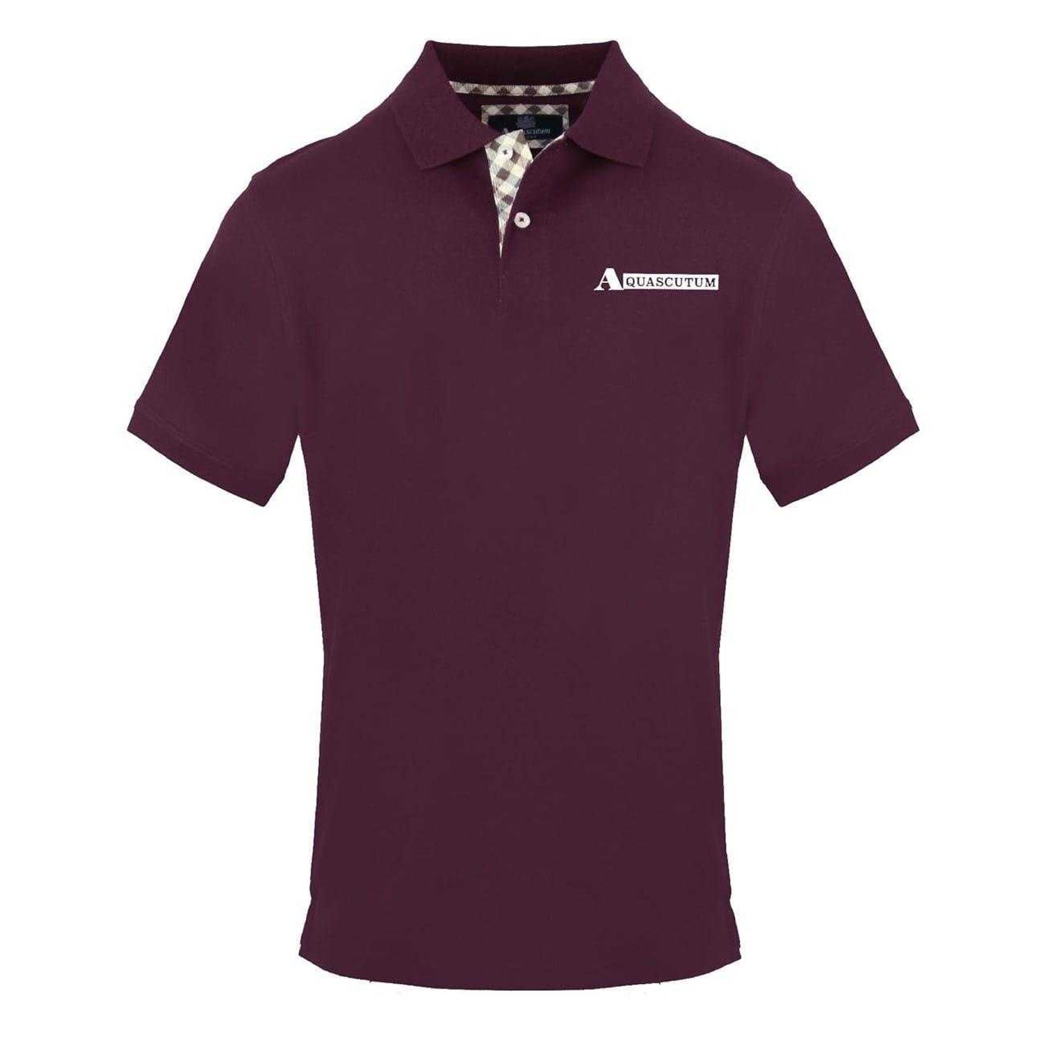 Red - Front - Aquascutum Mens Short-Sleeved Polo Shirt