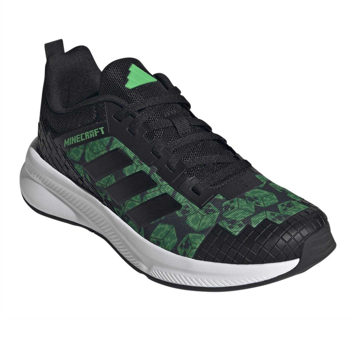 Black-Green - Pack Shot - Adidas Childrens-Kids Minecraft Trainers