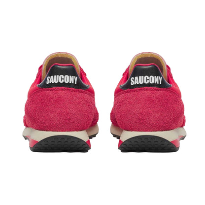 Red - Back - Saucony Womens-Ladies 80 Suede Trainers
