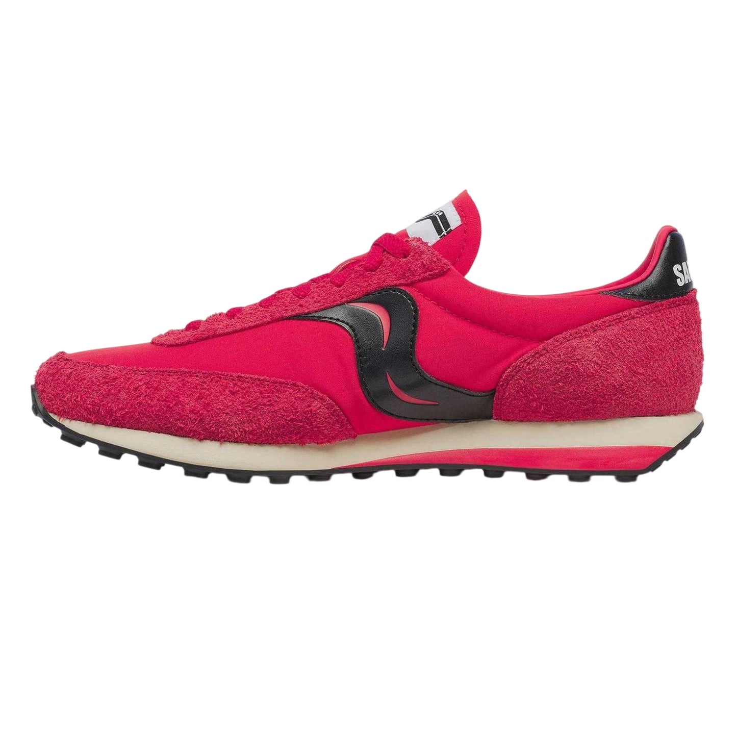 Red - Side - Saucony Womens-Ladies 80 Suede Trainers