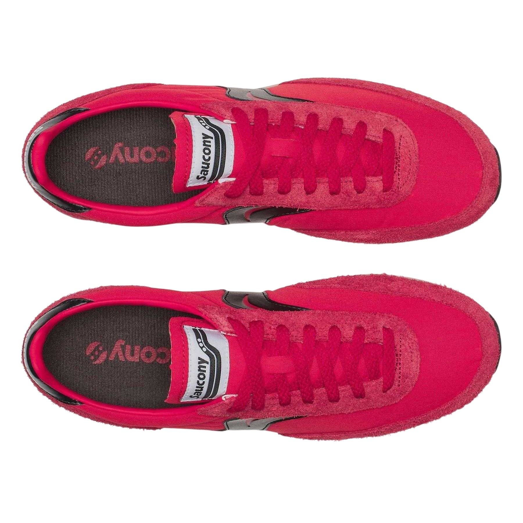 Red - Lifestyle - Saucony Womens-Ladies 80 Suede Trainers