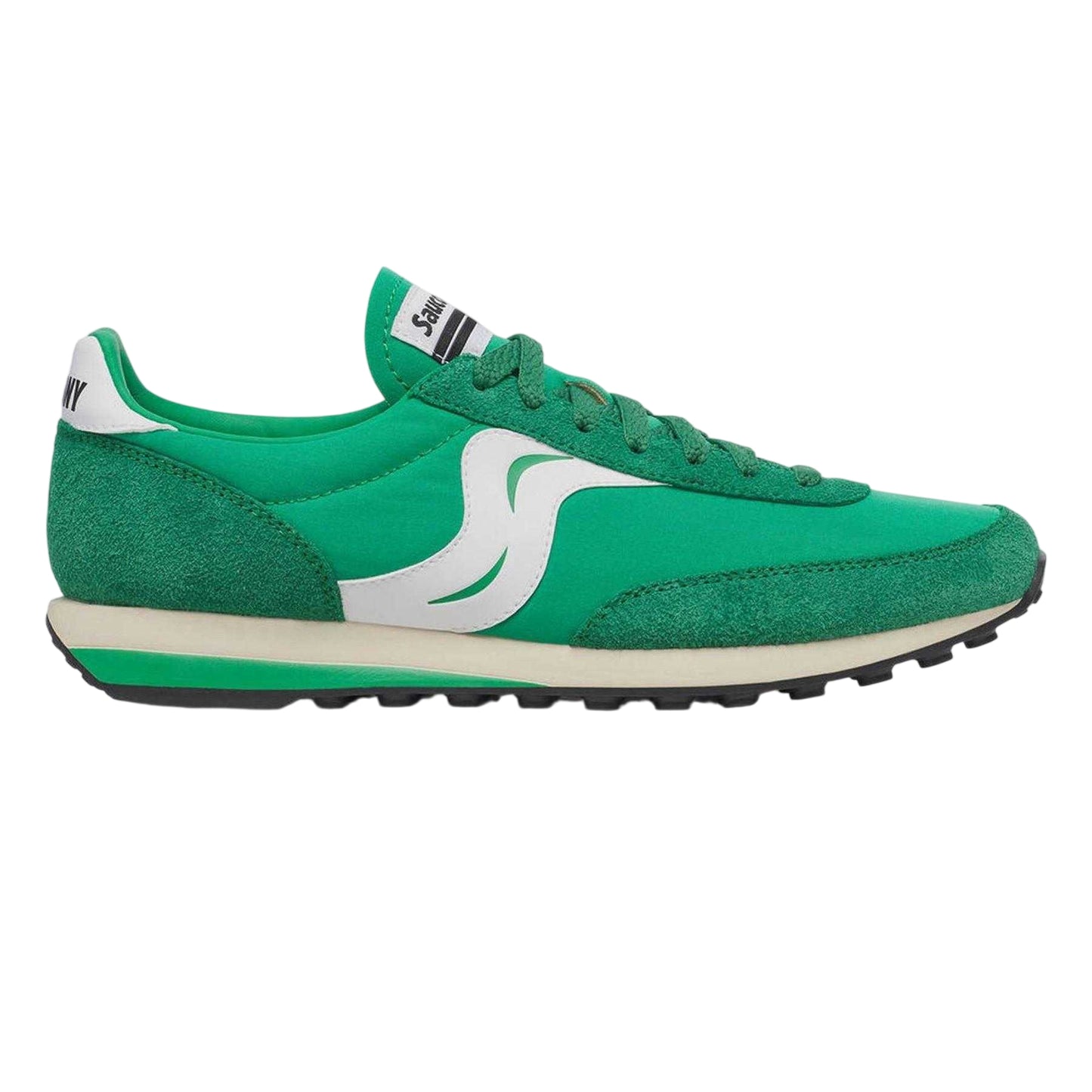 Green - Front - Saucony Womens-Ladies 80 Suede Trainers