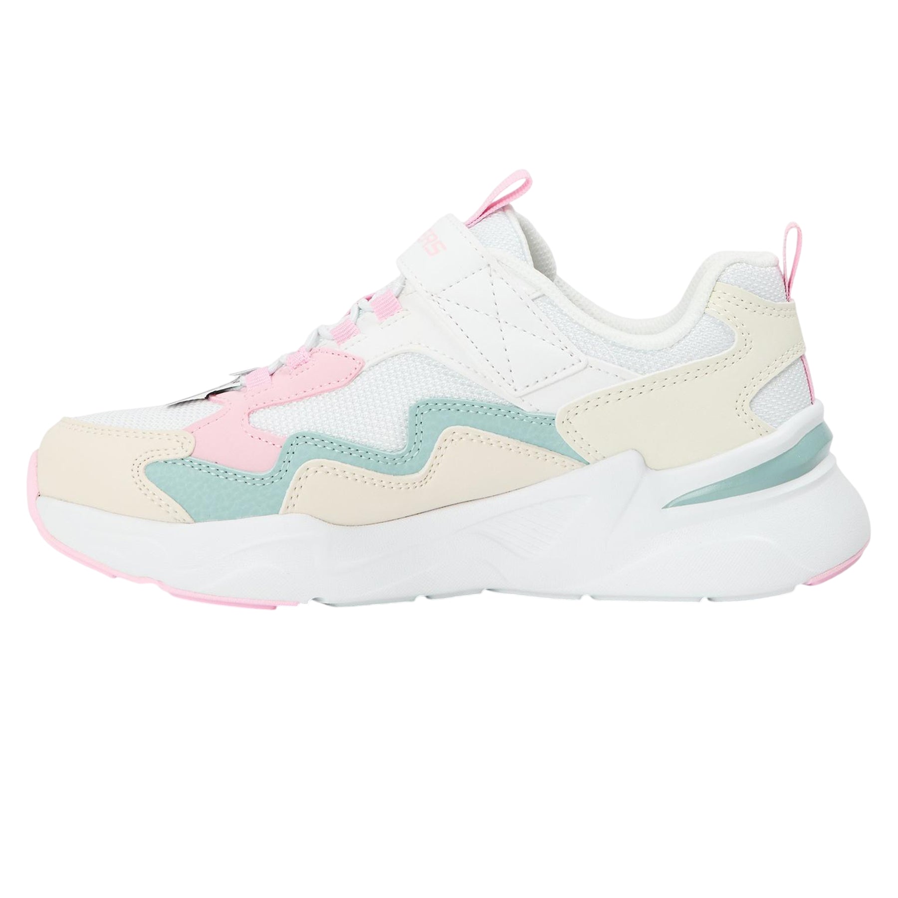 White-Pink - Back - Skechers Childrens-Kids Bobs Trainers