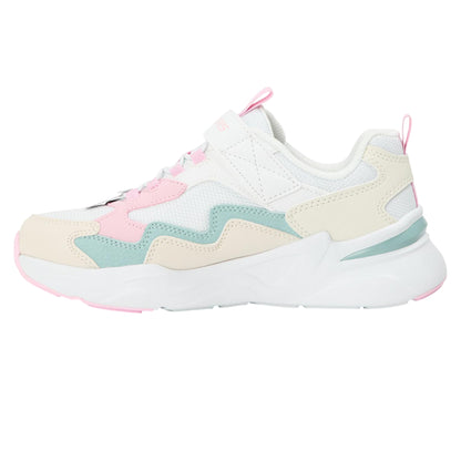 White-Pink - Back - Skechers Childrens-Kids Bobs Trainers