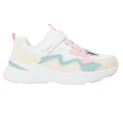 White-Pink - Front - Skechers Childrens-Kids Bobs Trainers