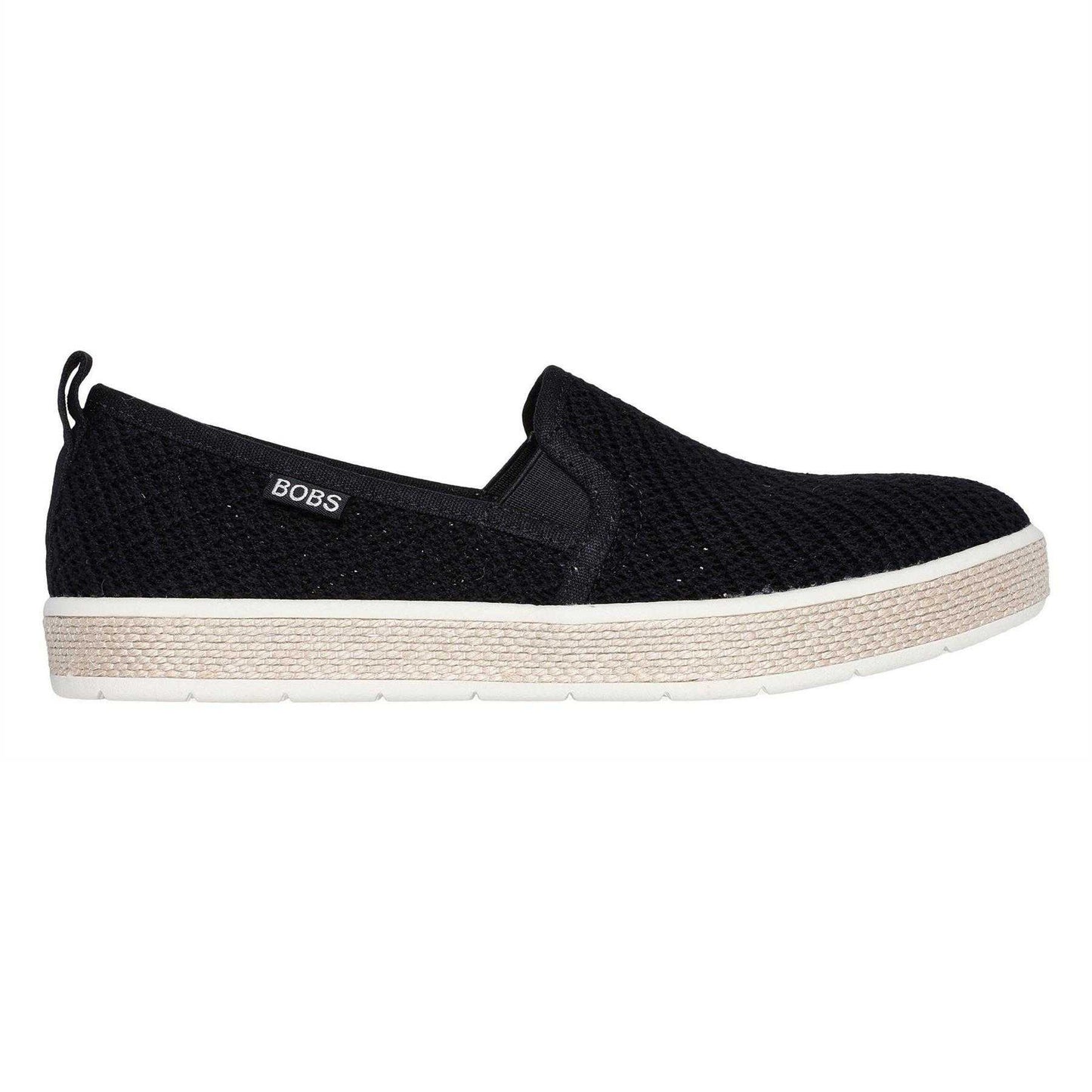 Black - Front - Skechers Womens-Ladies Woven Espadrilles
