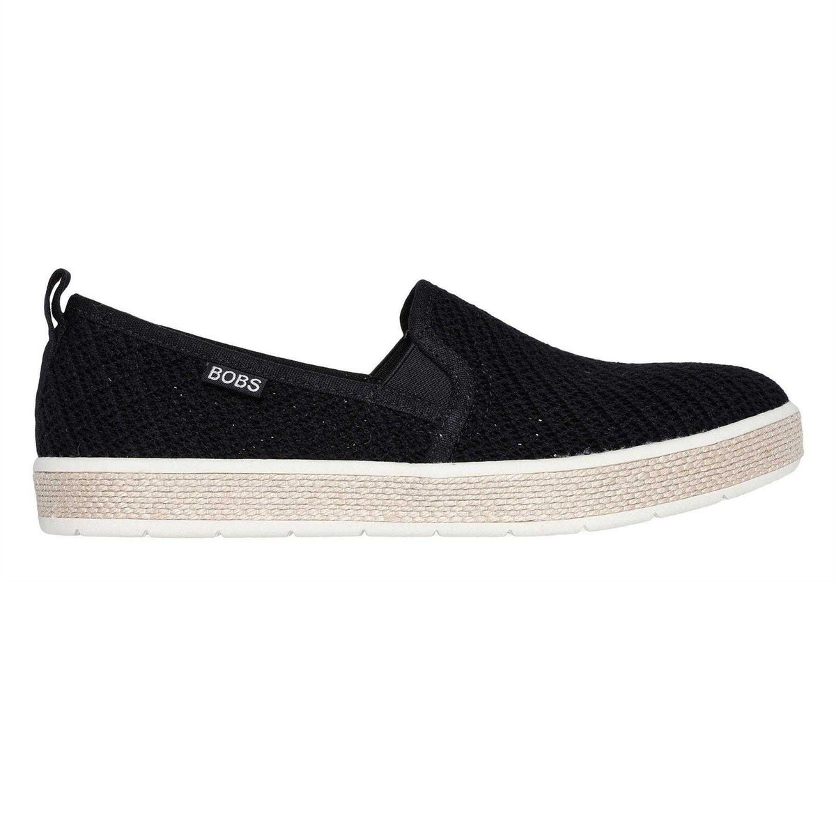 Black - Front - Skechers Womens-Ladies Woven Espadrilles