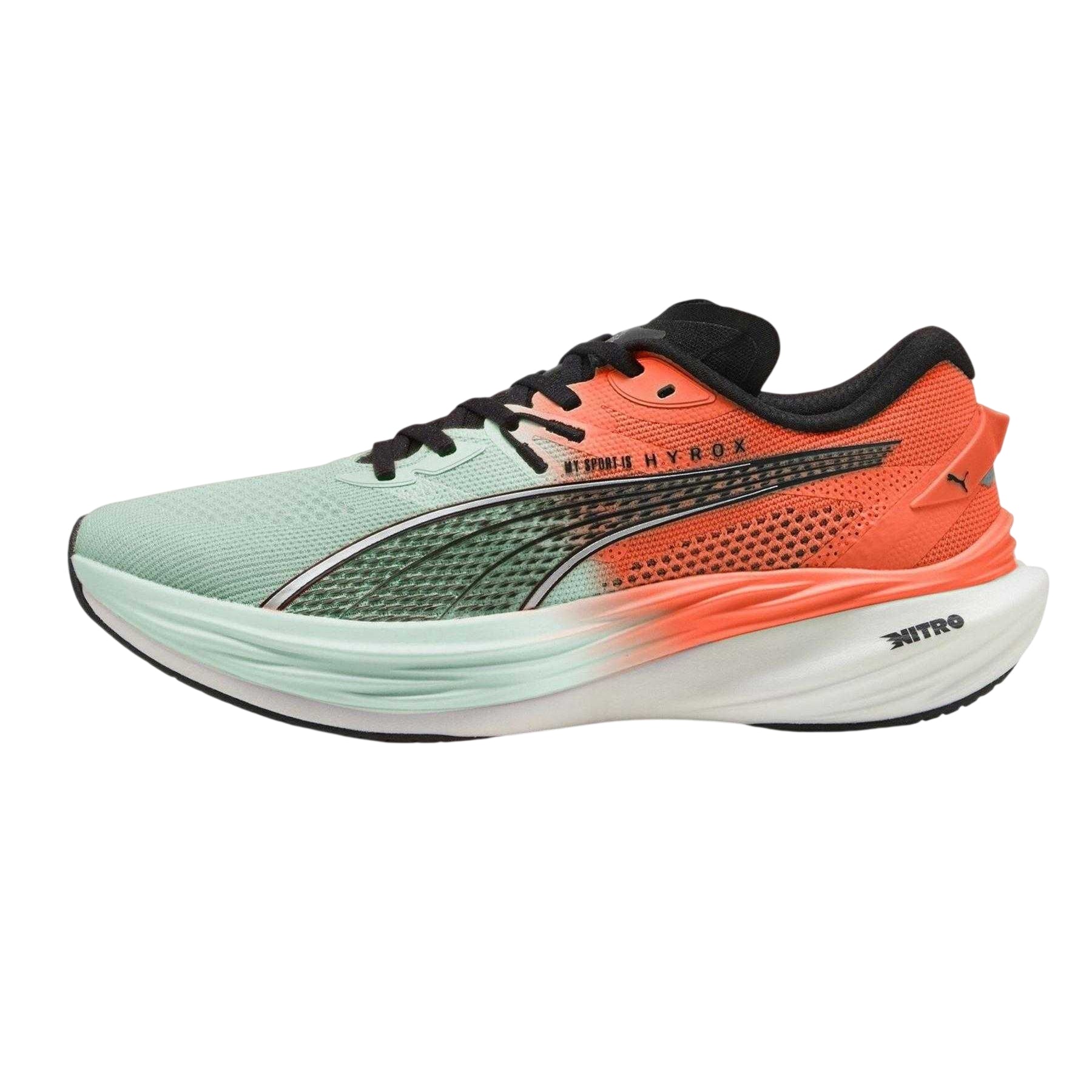 Red-Blue - Side - Puma Mens Deviate NITRO 3 Hyrox Running Shoes