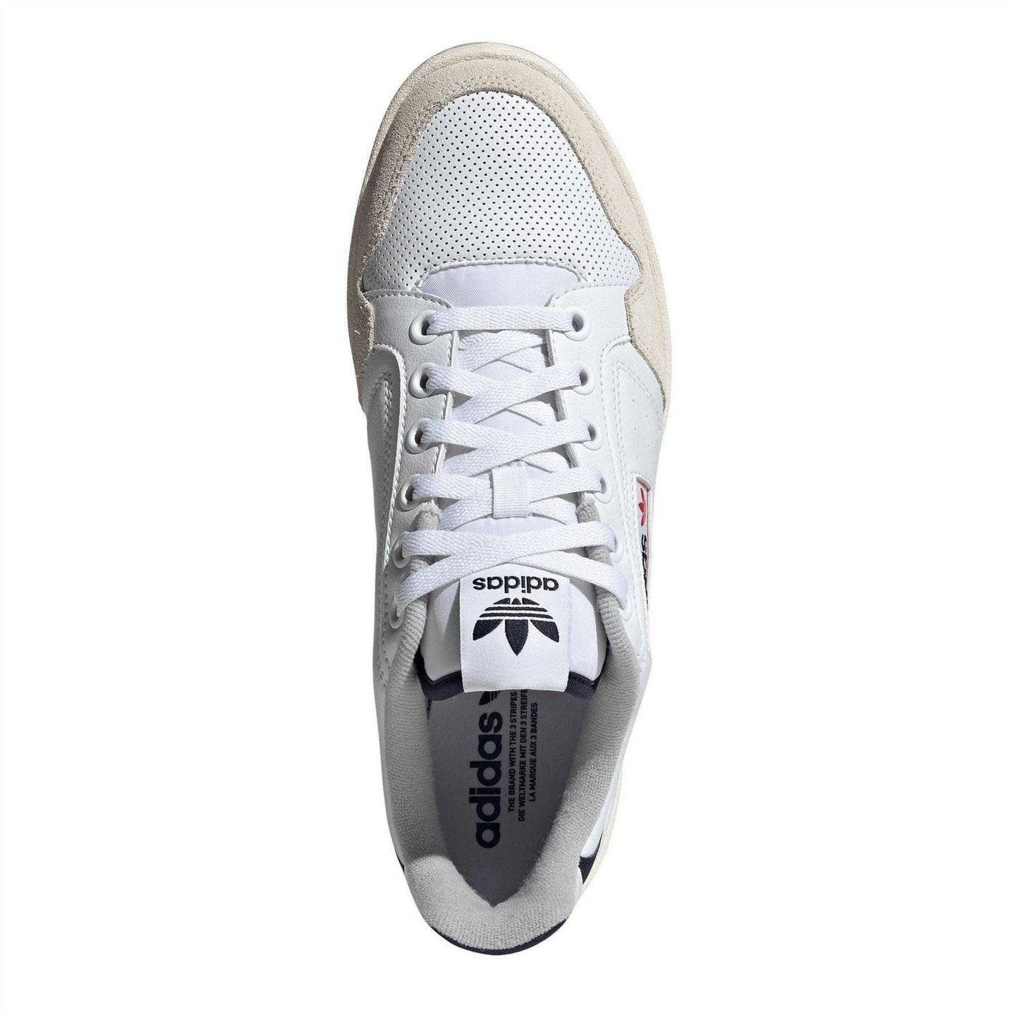 White - Lifestyle - Adidas Mens NY Leather Low Cut Flat Trainers