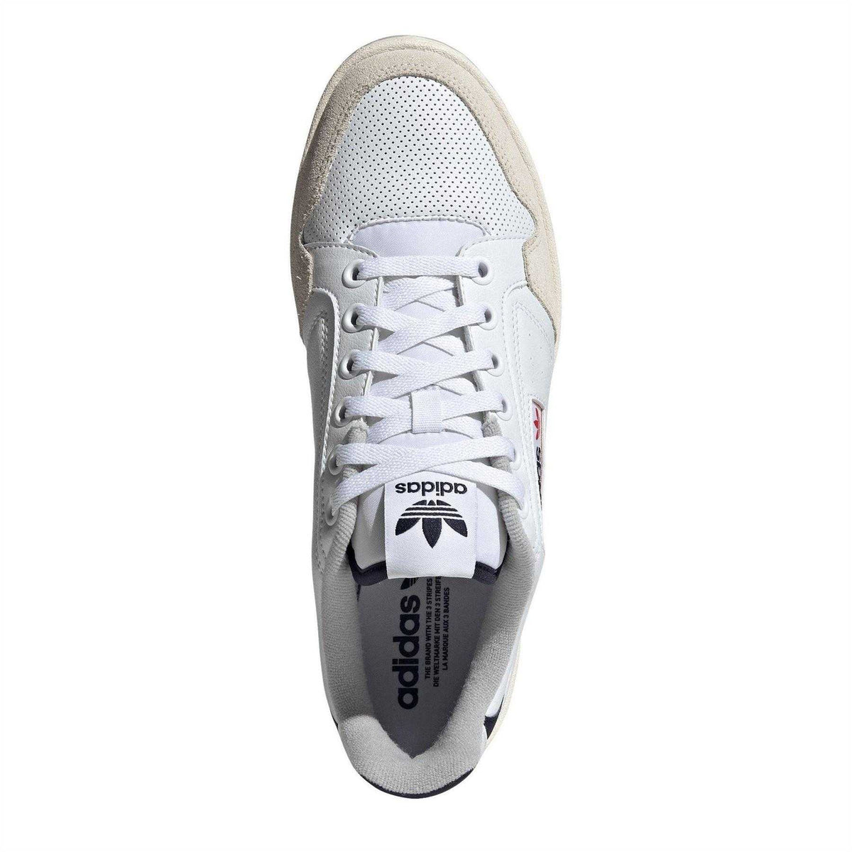 White - Lifestyle - Adidas Unisex Adult NY Leather Low Cut Flat Trainers