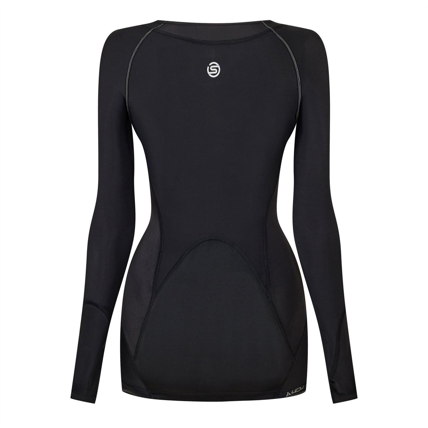 Black - Back - Skins Womens-Ladies A400 Long-Sleeved Base Layer Top