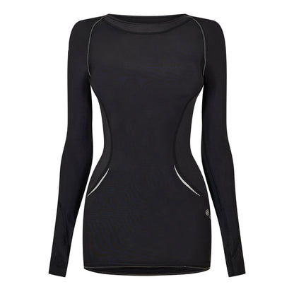 Black - Front - Skins Womens-Ladies A400 Long-Sleeved Base Layer Top