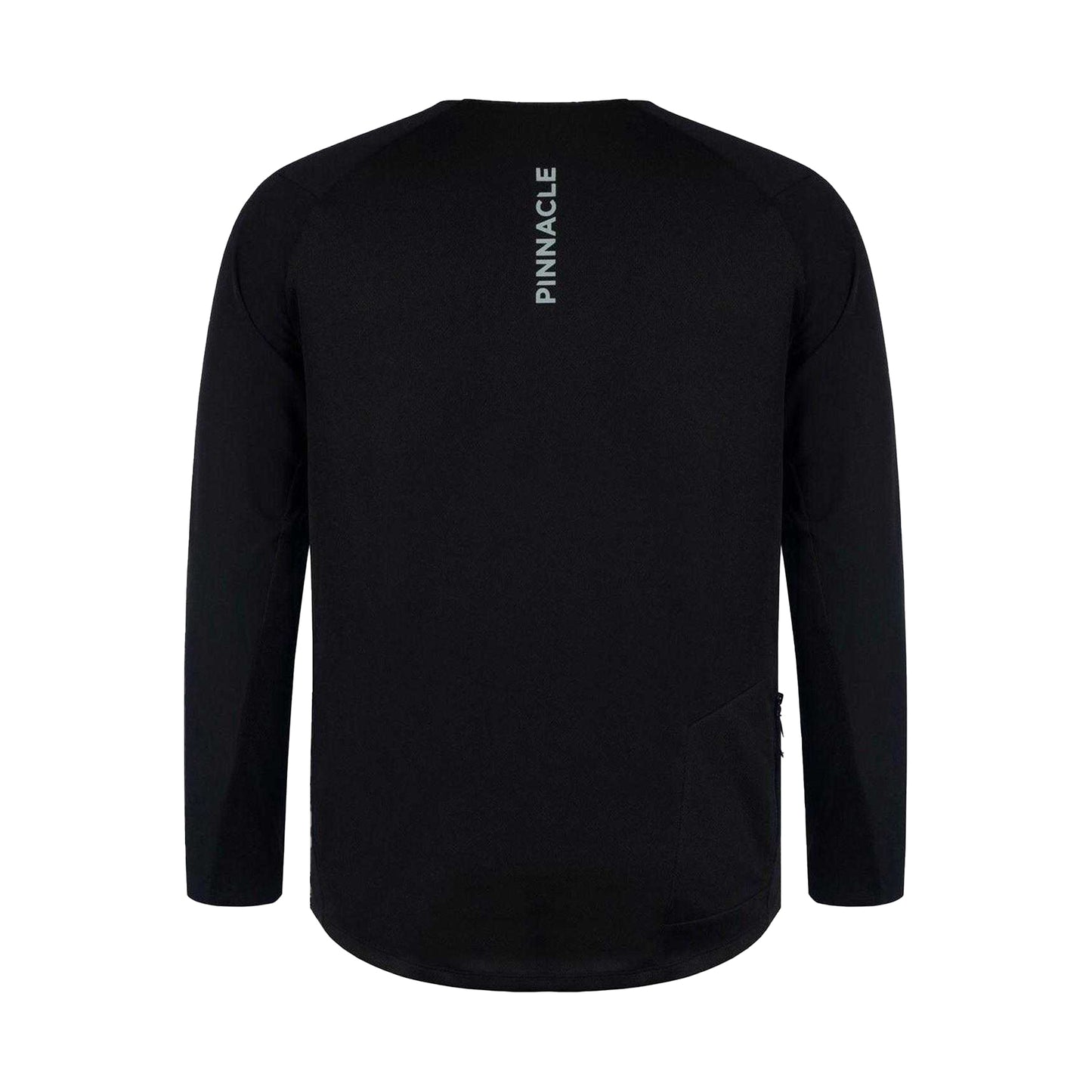 Black - Back - Pinnacle Mens MTB Long-Sleeved Cycling Jersey