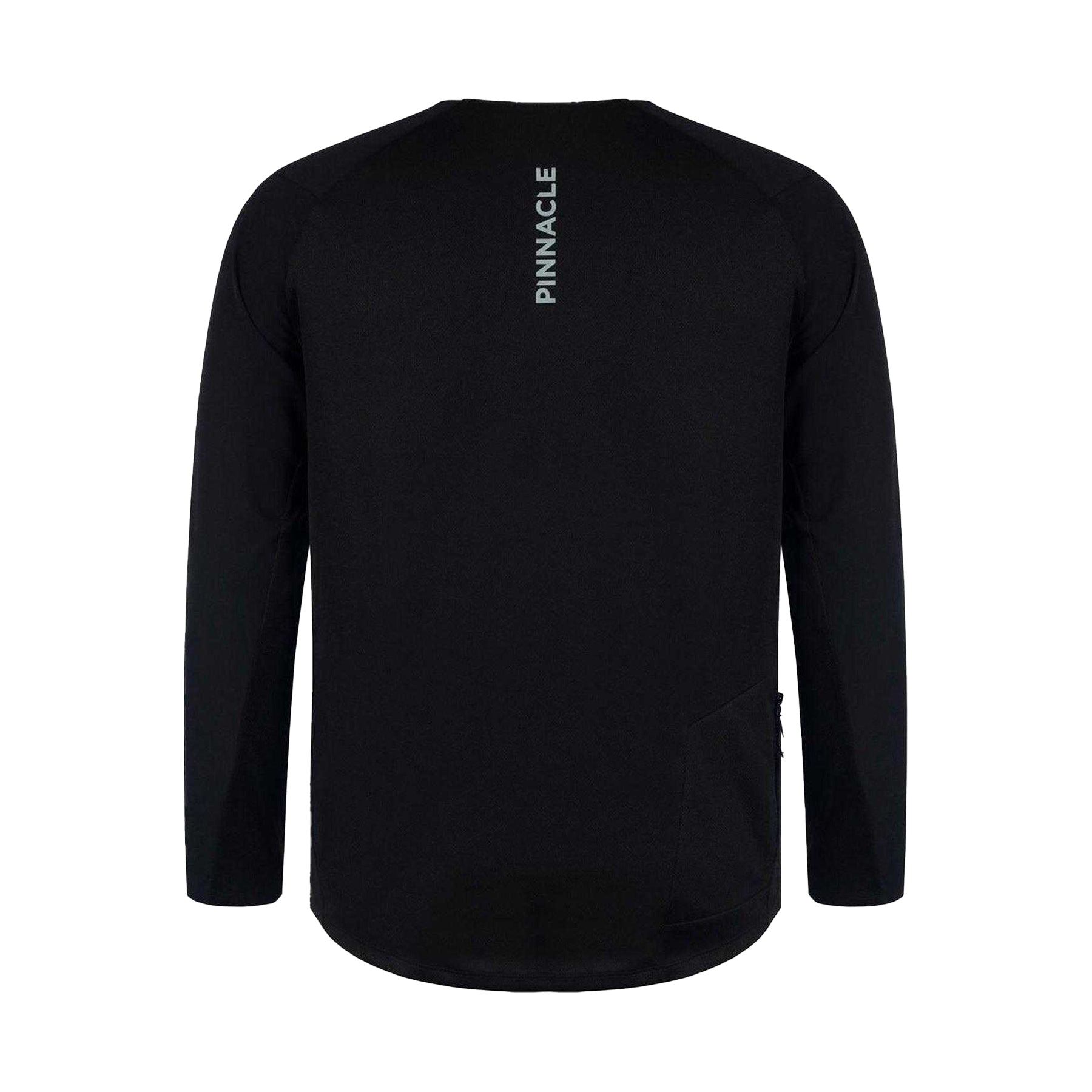 Black - Back - Pinnacle Mens MTB Long-Sleeved Cycling Jersey