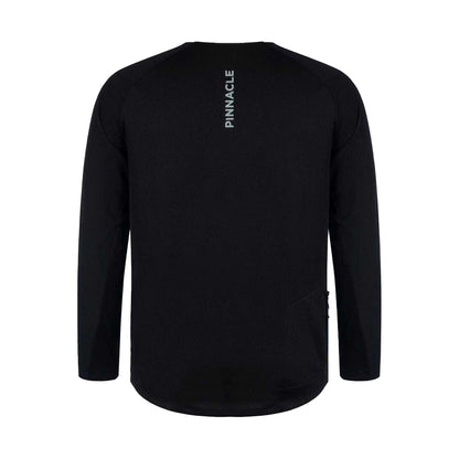 Black - Back - Pinnacle Mens MTB Long-Sleeved Cycling Jersey