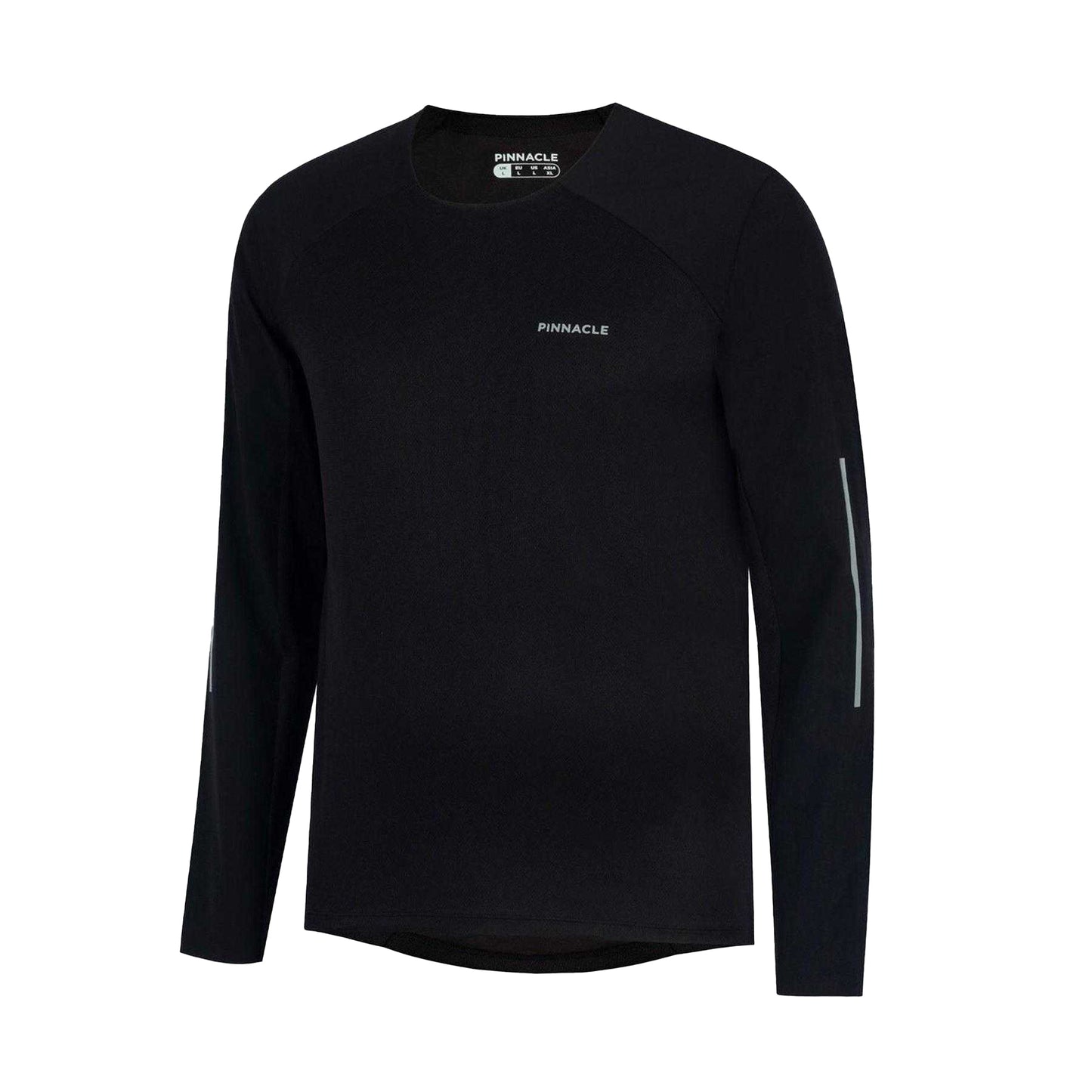 Black - Side - Pinnacle Mens MTB Long-Sleeved Cycling Jersey