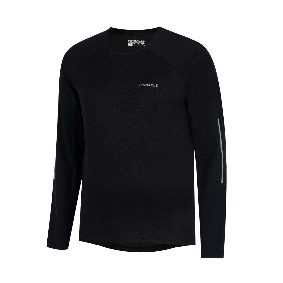 Black - Side - Pinnacle Mens MTB Long-Sleeved Cycling Jersey
