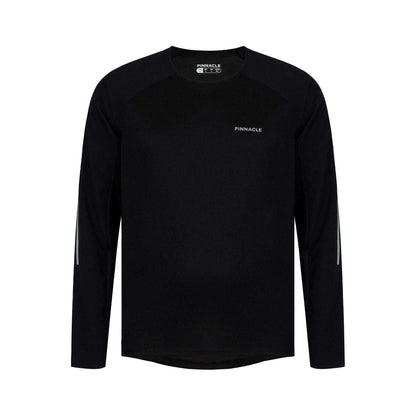 Black - Front - Pinnacle Mens MTB Long-Sleeved Cycling Jersey