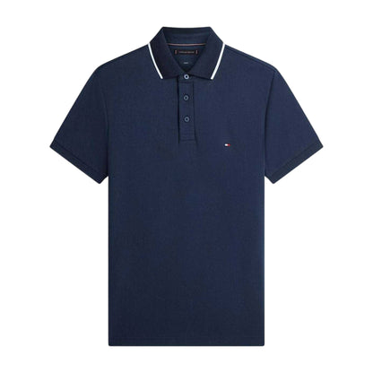 Desert Sky - Front - Tommy Hilfiger Mens Pique Polo Shirt