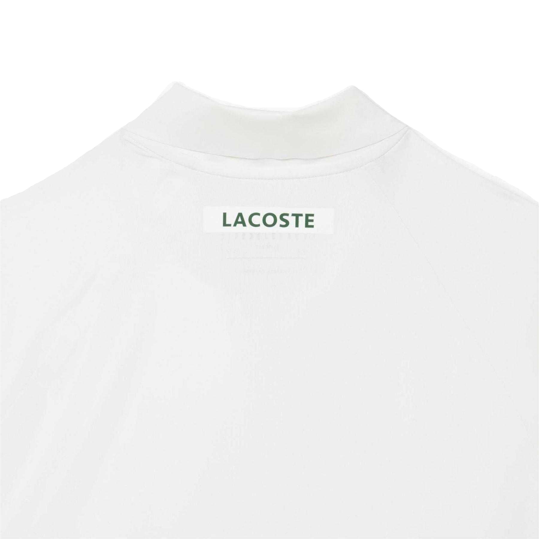 White - Back - Lacoste Mens Novak Djokovic On Court Polo Shirt