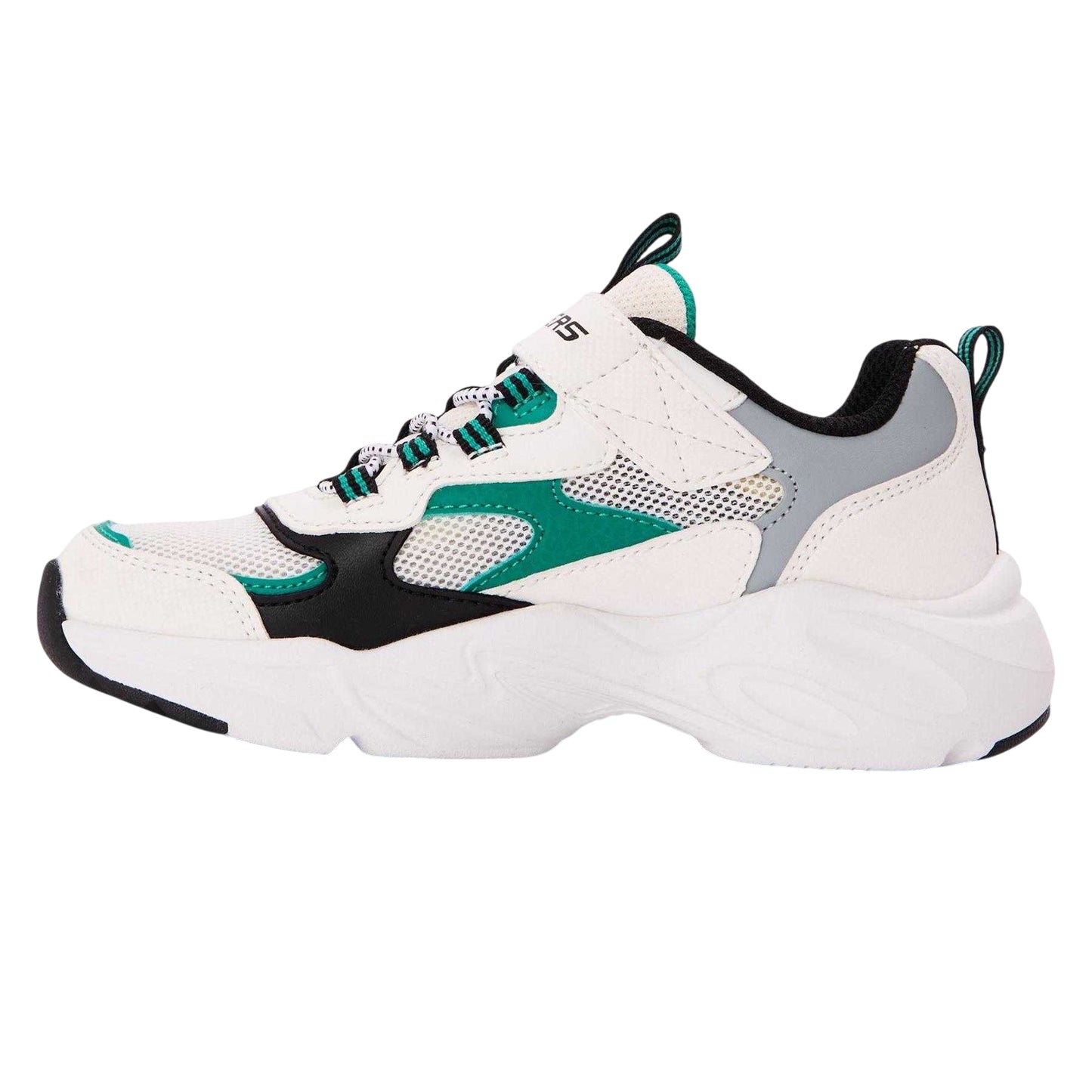 White-Green - Back - Skechers Childrens-Kids Stamina Airy Trainers