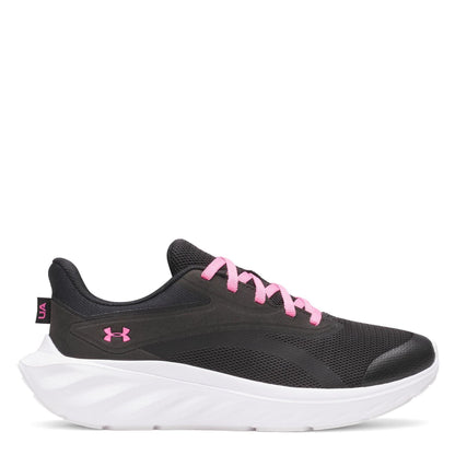 Black-Pink - Front - Under Armour Womens-Ladies Ascend Running Shoes
