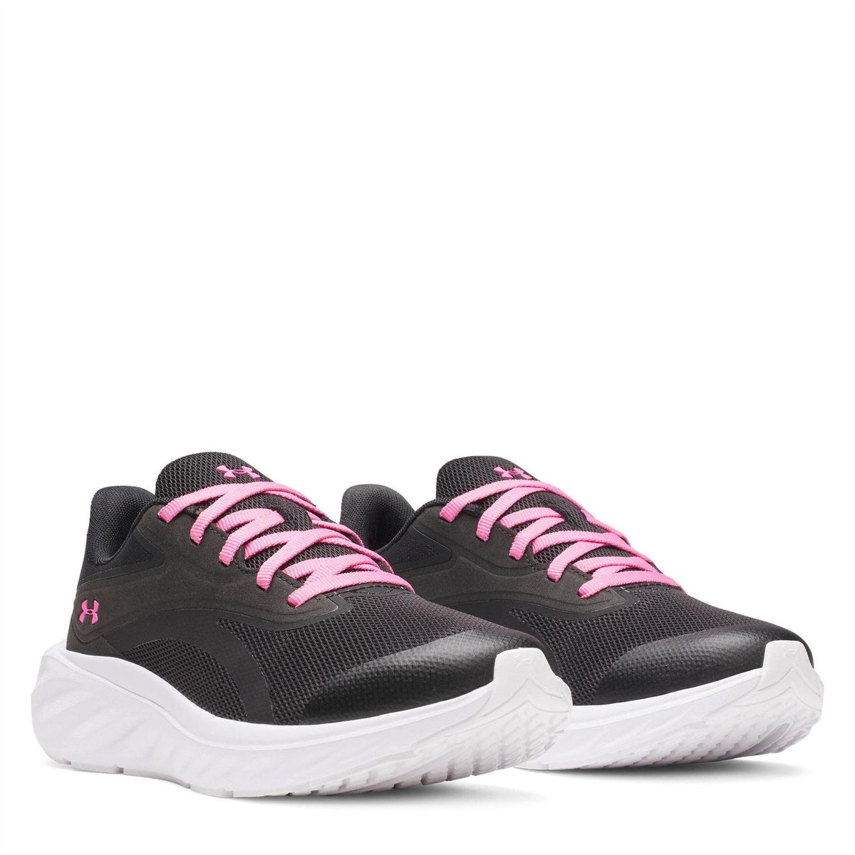 Black-Pink - Pack Shot - Under Armour Womens-Ladies Ascend Running Shoes