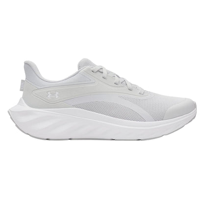 Grey-White - Front - Under Armour Womens-Ladies Ascend Running Shoes
