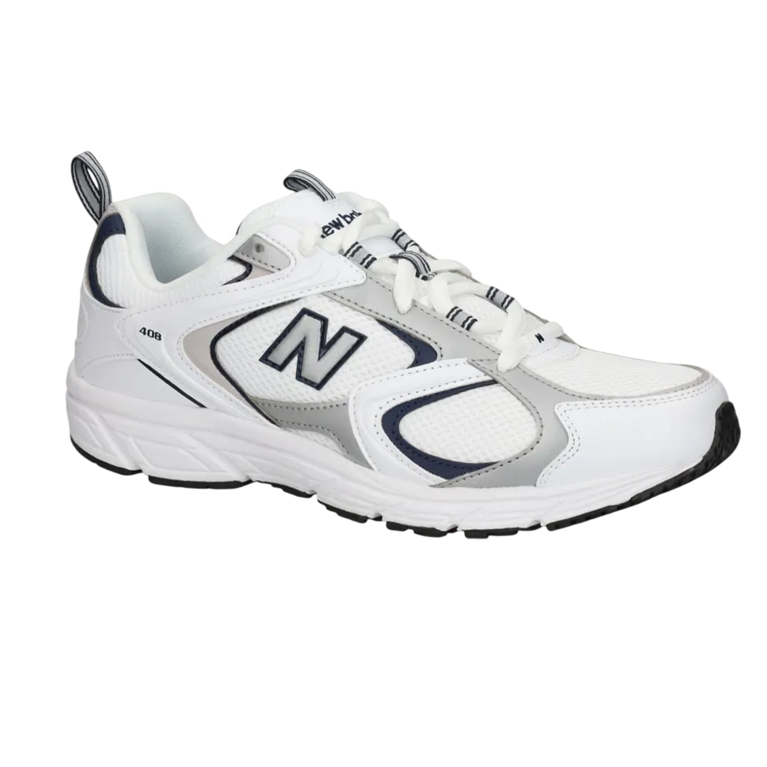White-Navy - Side - New Balance Childrens-Kids 408 Running Trainers