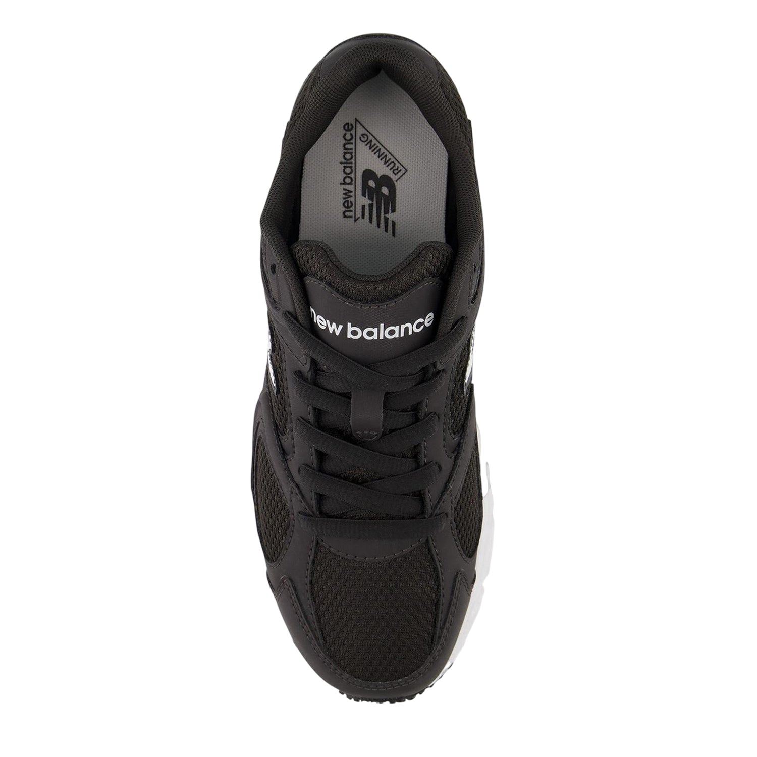 Black-White - Side - New Balance Childrens-Kids 408 Running Trainers
