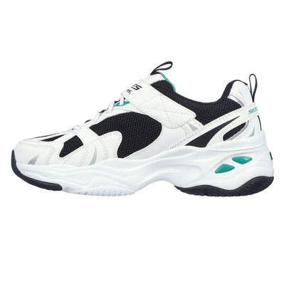 White-Black - Back - Skechers Childrens-Kids DLites 4.0 Chunky Sole Trainers