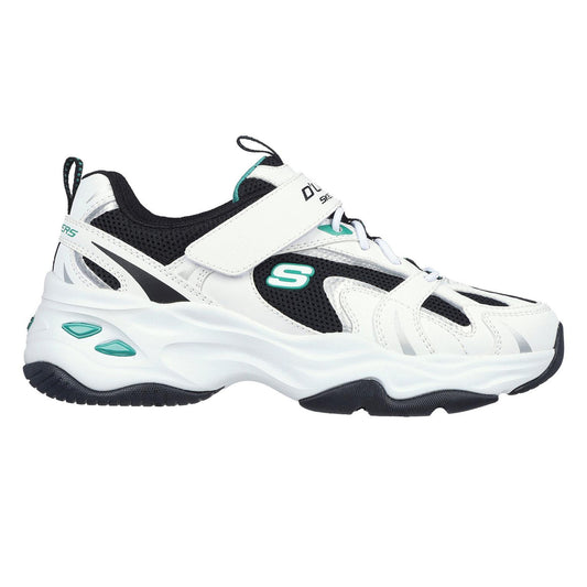 White-Black - Front - Skechers Childrens-Kids DLites 4.0 Chunky Sole Trainers