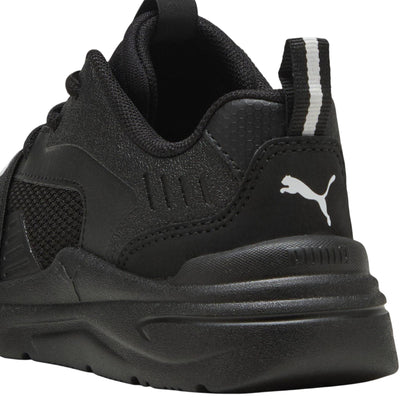 Triple Black - Back - Puma Childrens-Kids Wired Run Softride Trainers