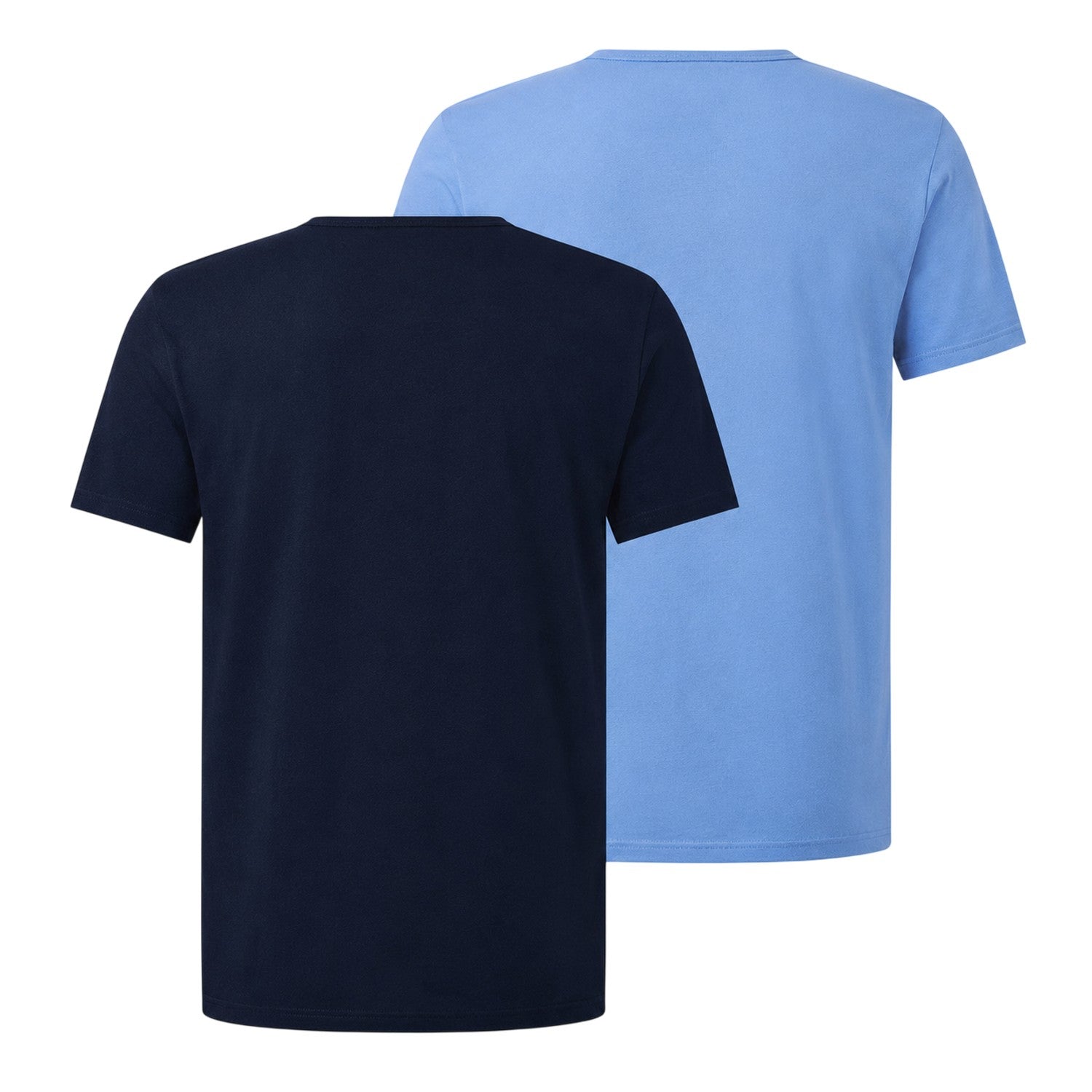 Black-Blue - Back - Emporio Armani EA7 Mens Logo Crew Neck T-Shirt (Pack of 2)