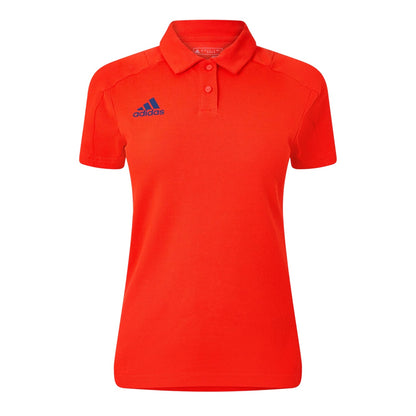 Red - Front - Adidas Womens-Ladies Logo Polo Shirt