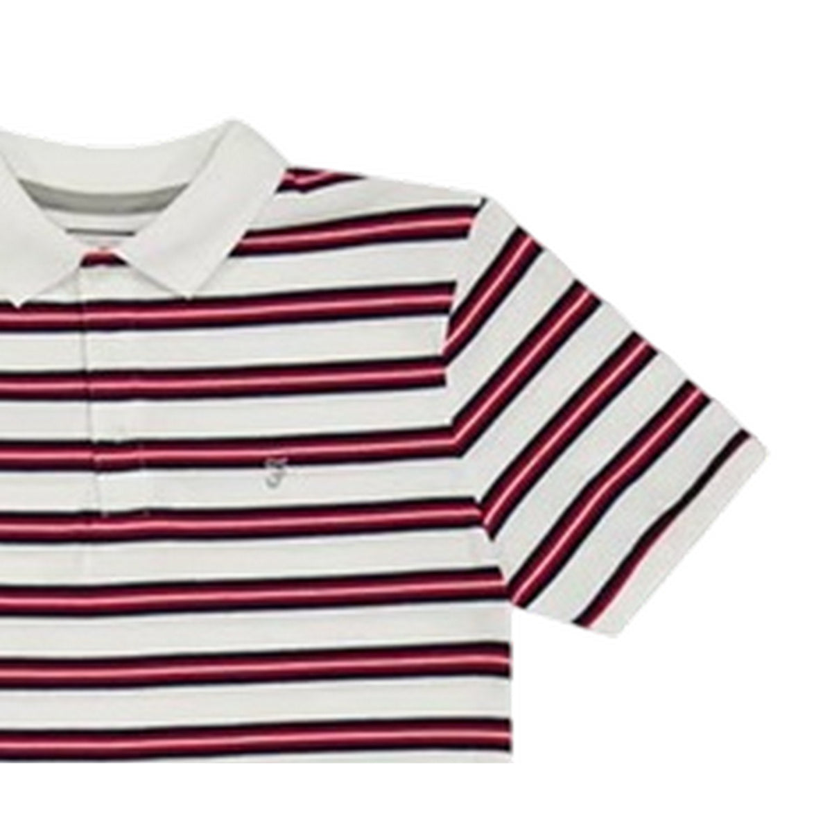 White - Side - Farah Childrens-Kids Striped Polo Shirt