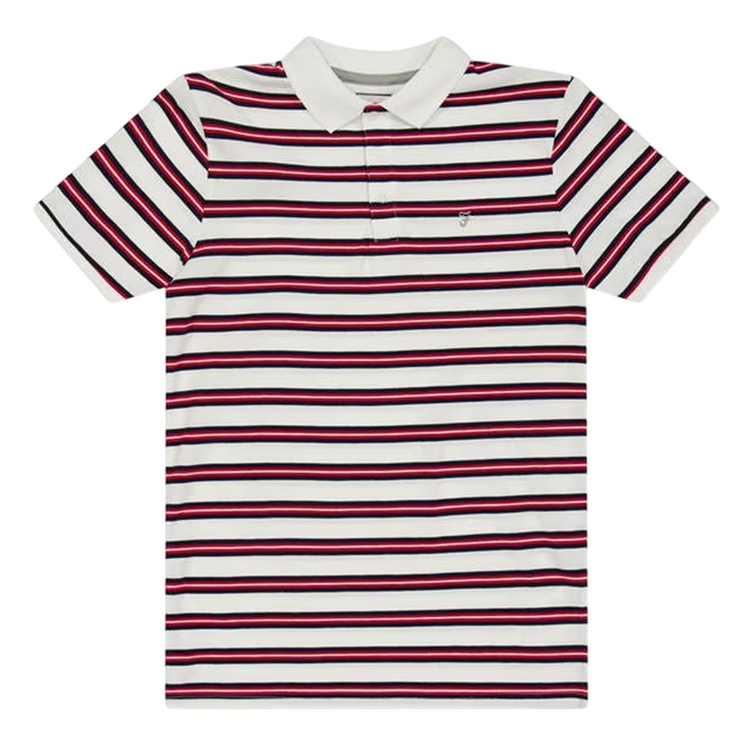 White - Front - Farah Childrens-Kids Striped Polo Shirt