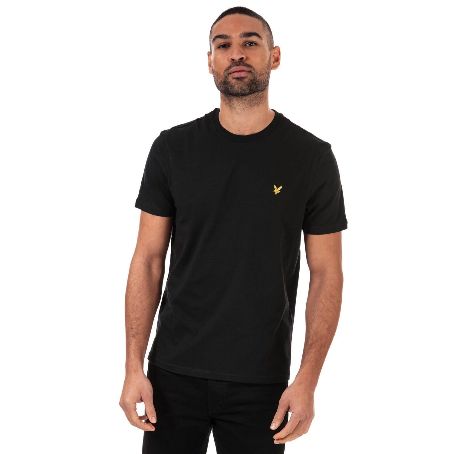 Black - Front - Lyle & Scott Mens Crew Neck T-Shirt