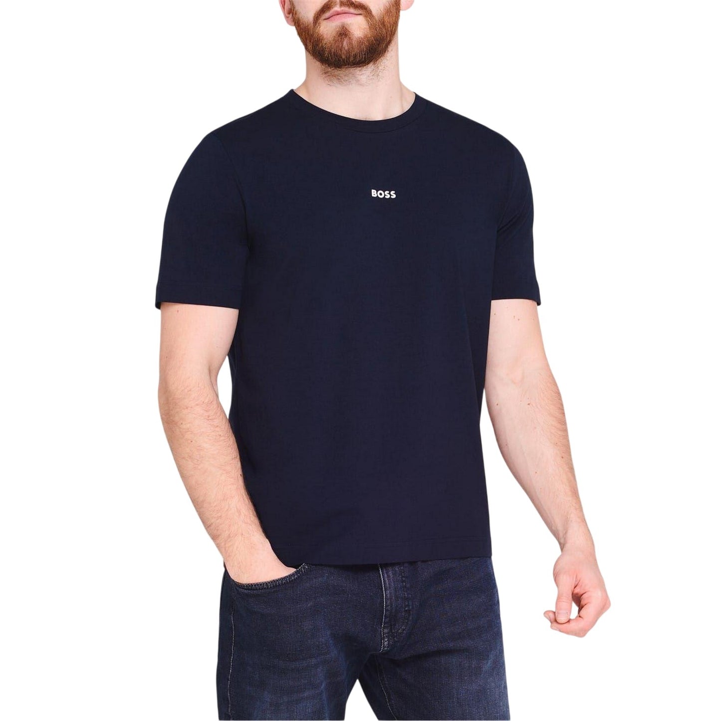 Navy - Lifestyle - Boss Mens Tchup Logo Oversized T-Shirt