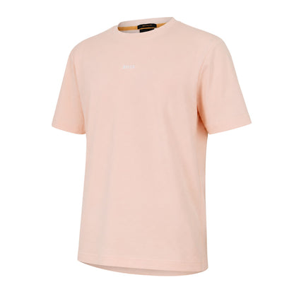 Pink - Side - Boss Mens Tchup Logo Oversized T-Shirt