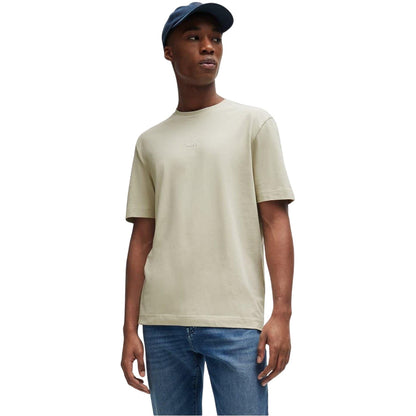 Light Beige - Lifestyle - Boss Mens Tchup Logo Oversized T-Shirt
