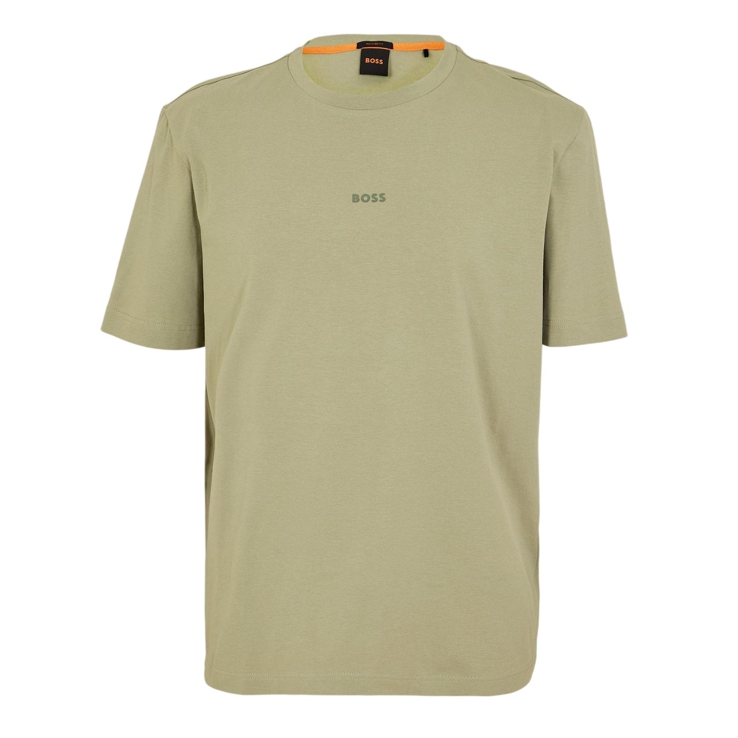 Green - Front - Boss Mens Tchup Logo Oversized T-Shirt