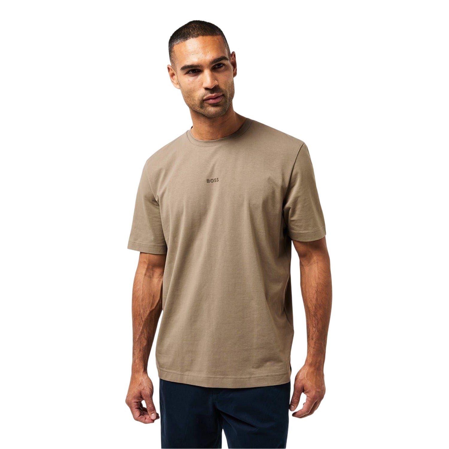 Green - Lifestyle - Boss Mens Tchup Logo Oversized T-Shirt