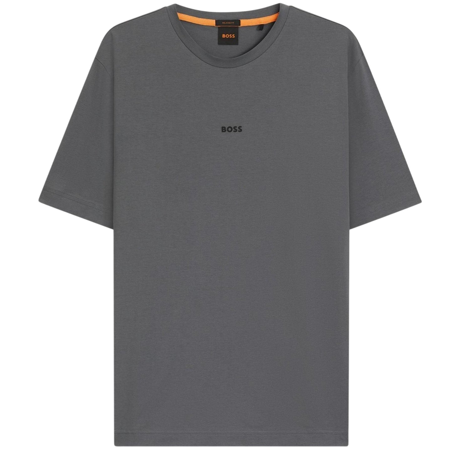 Grey - Front - Boss Mens Tchup Logo Oversized T-Shirt