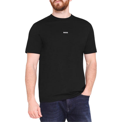 Black - Lifestyle - Boss Mens Tchup Logo Oversized T-Shirt