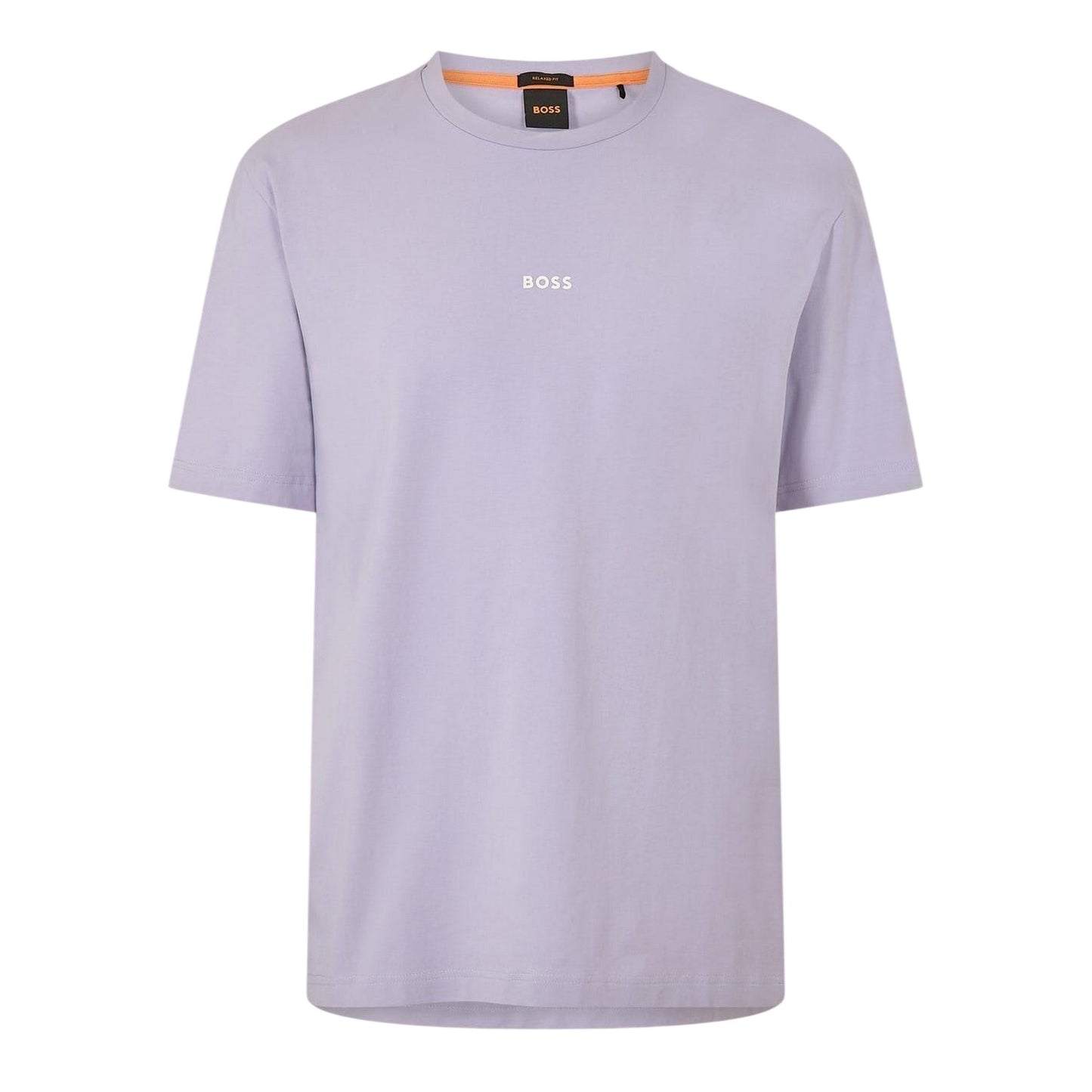 Purple - Front - Boss Mens Tchup Logo Oversized T-Shirt
