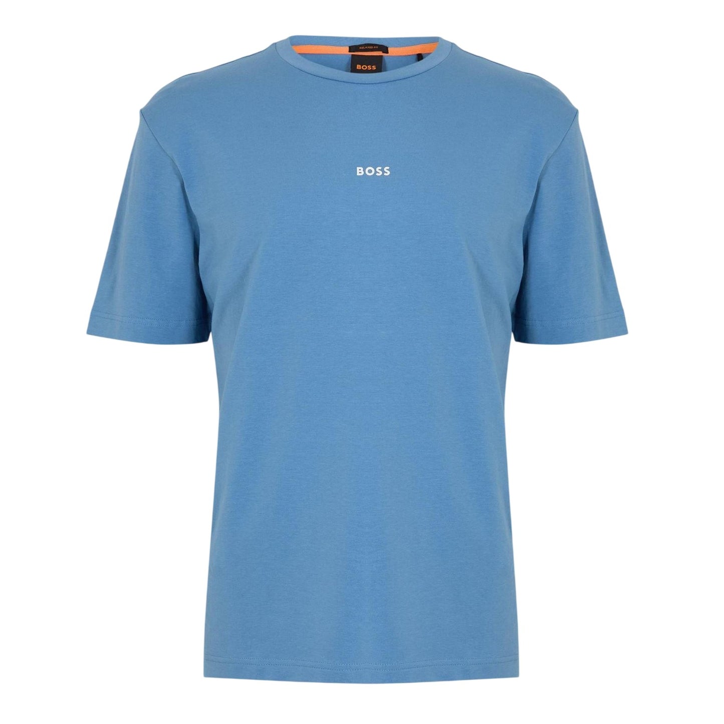Blue - Front - Boss Mens Tchup Logo Oversized T-Shirt